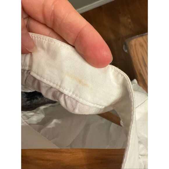 Everlane White Keyhole Back Puff Sleeve Shirred Mini Yoke Dress Small - Picture 5 of 6